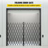 Double Folding Security Gate Folding Door Gate 5.1' H x 10.2' W Scissor Gate