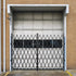Double Folding Security Gate Folding Door Gate 5.1' H x 10.2' W Scissor Gate