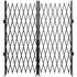 Double Folding Security Gate Folding Door Gate 5.1' H x 10.2' W Scissor Gate
