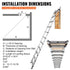 Attic Ladder Telescoping, 158.76kg Capacity, 100cm x 59.94cm,Multi-Purpose Aluminium Extension, Lightweight and Portable,Fits298.7cm-320.04cmCeilingHeights,Convenient Access to Your Attic Standa