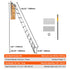 Attic Ladder Telescoping, 158.76kg Capacity, 100cm x 59.94cm,Multi-Purpose Aluminium Extension, Lightweight and Portable,Fits298.7cm-320.04cmCeilingHeights,Convenient Access to Your Attic Standa