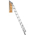 Attic Ladder Telescoping, 158.76kg Capacity, 100cm x 59.94cm,Multi-Purpose Aluminium Extension, Lightweight and Portable,Fits298.7cm-320.04cmCeilingHeights,Convenient Access to Your Attic Standa