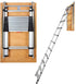 Attic Ladder Telescoping, 158.76kg Capacity, 100cm x 59.94cm,Multi-Purpose Aluminium Extension, Lightweight and Portable,Fits298.7cm-320.04cmCeilingHeights,Convenient Access to Your Attic Standa