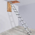 Attic Ladder Telescoping, 158.76kg Capacity, 100cm x 59.94cm,Multi-Purpose Aluminium Extension, Lightweight and Portable,Fits298.7cm-320.04cmCeilingHeights,Convenient Access to Your Attic Standa