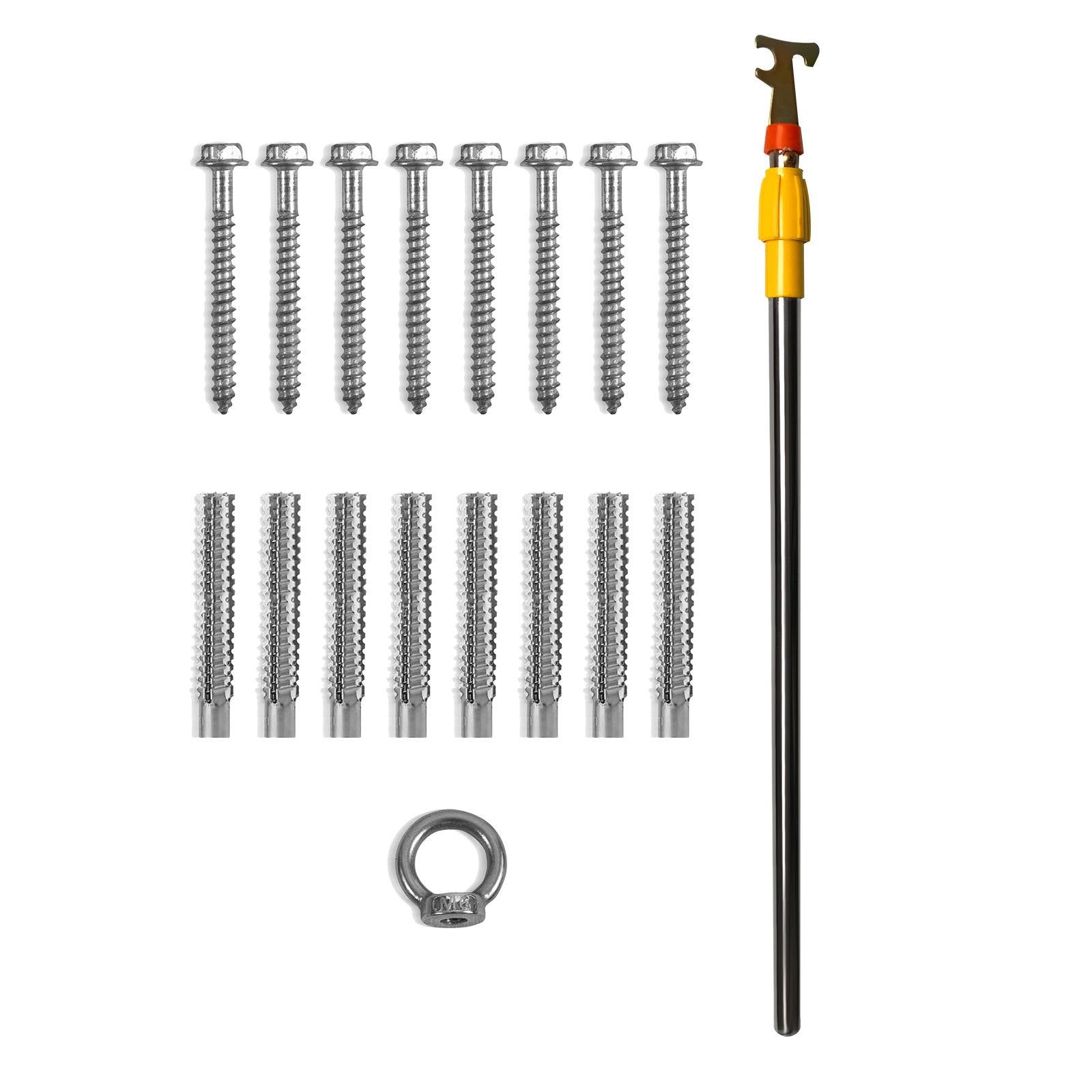 Attic Ladder Telescoping, 158.76kg Capacity, 100cm x 59.94cm,Multi-Purpose Aluminium Extension, Lightweight and Portable,Fits298.7cm-320.04cmCeilingHeights,Convenient Access to Your Attic Standa