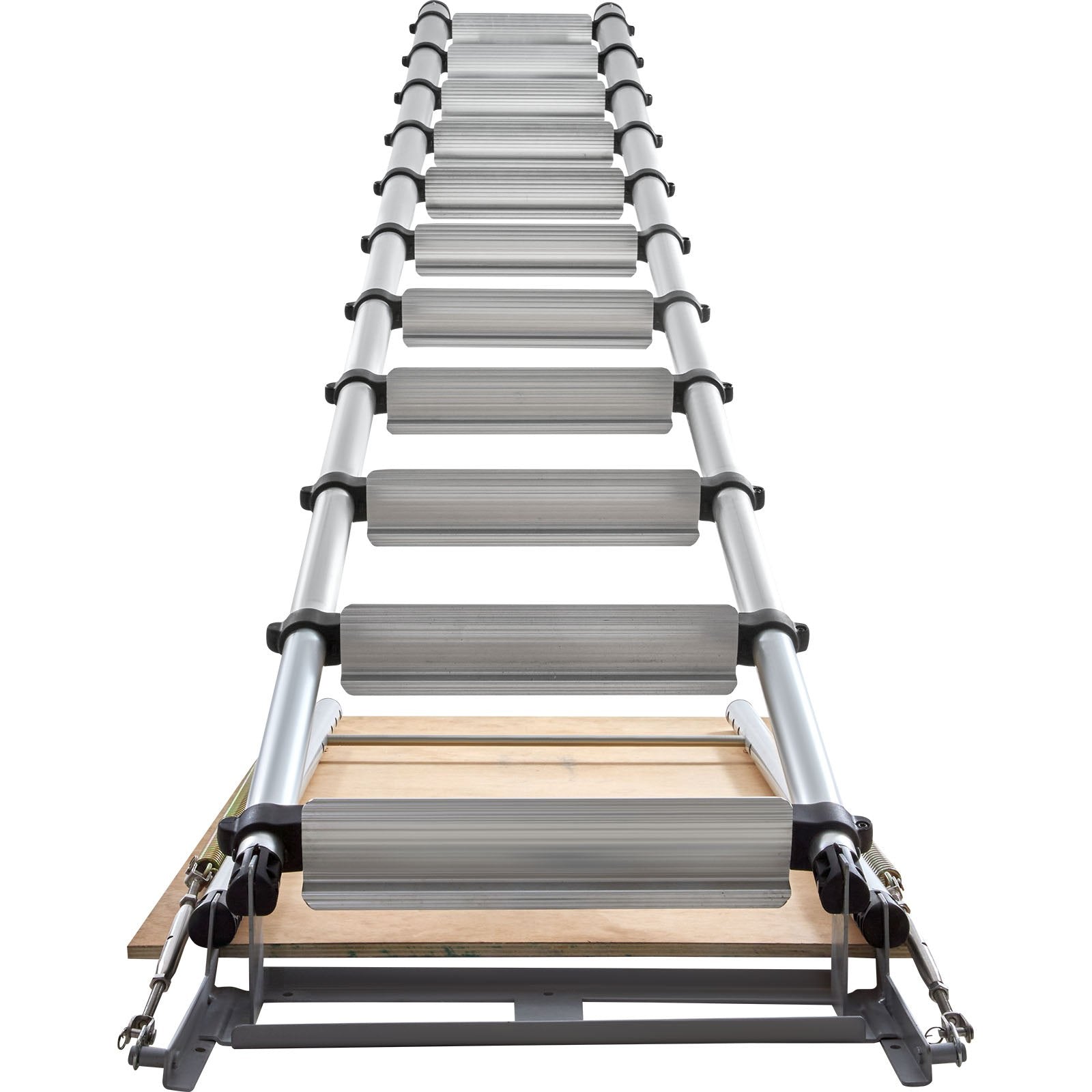 Attic Ladder Telescoping, 158.76kg Capacity, 100cm x 59.94cm,Multi-Purpose Aluminium Extension, Lightweight and Portable,Fits298.7cm-320.04cmCeilingHeights,Convenient Access to Your Attic Standa