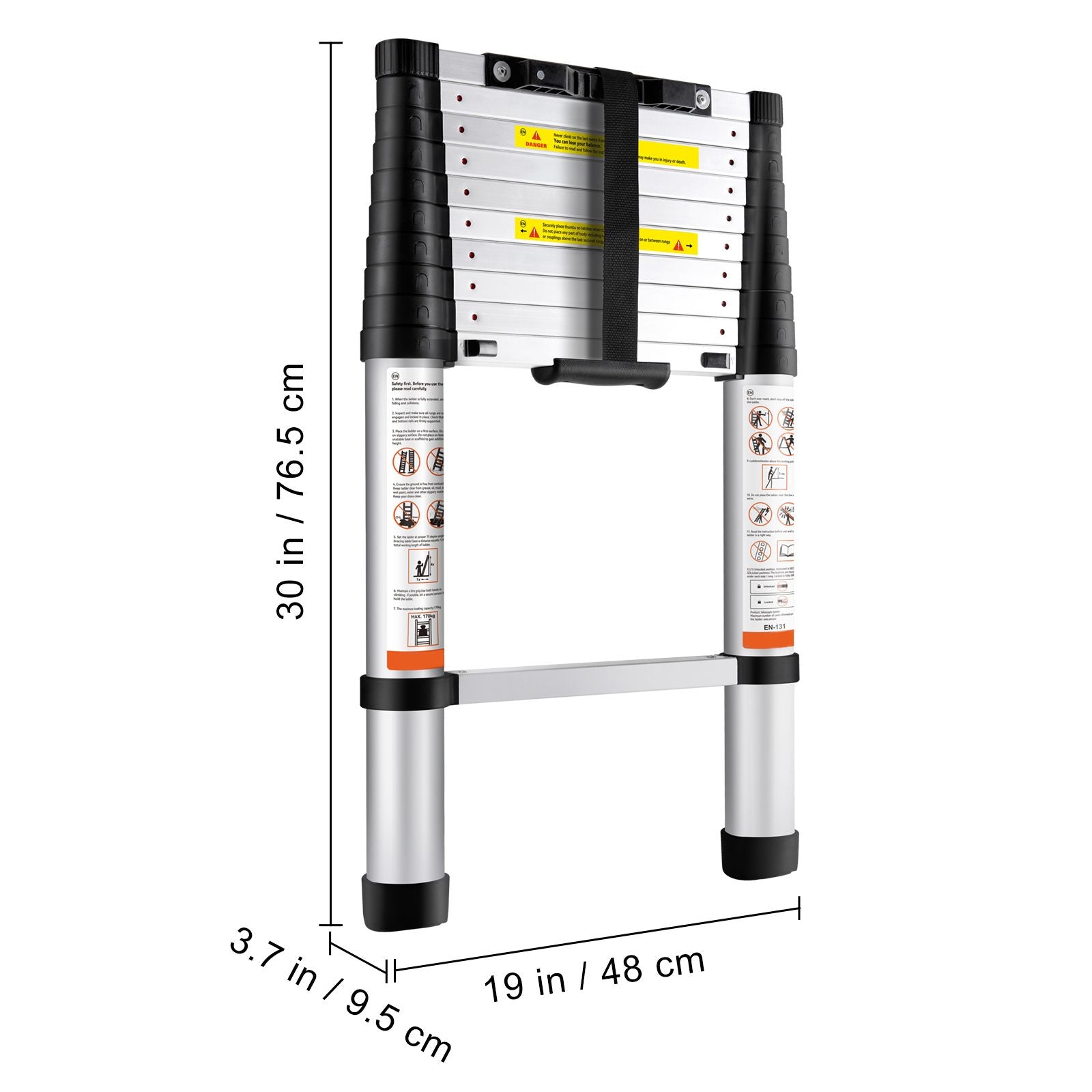 Telescoping Ladder Aluminum Extension Step 3.2 m Multi-purpose Portable