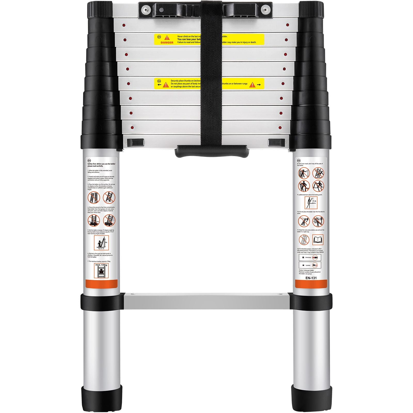 Telescoping Ladder Aluminum Extension Step 3.2 m Multi-purpose Portable
