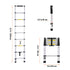 Telescoping Extension Ladder 8.5FT One-button Retraction 375 LBS Capacity