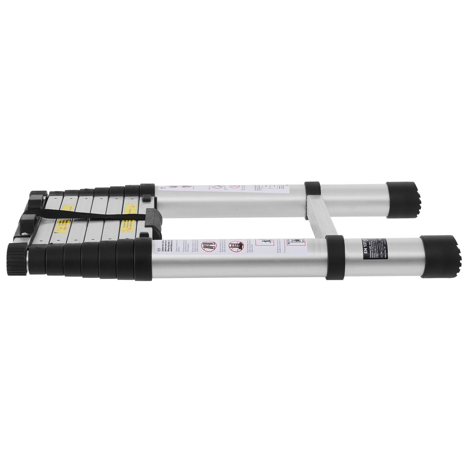 Telescoping Extension Ladder 8.5FT One-button Retraction 375 LBS Capacity