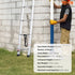 Telescoping Extension Ladder 16.5FT Multi-button Retraction 419 LBS