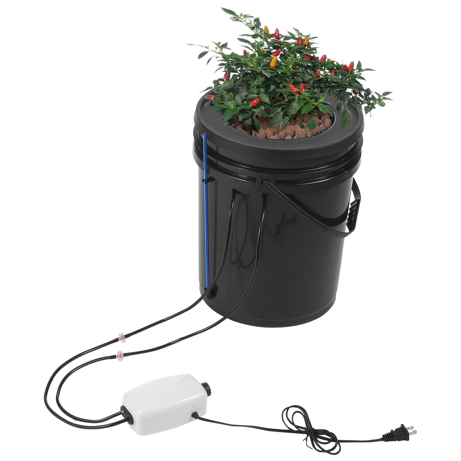 DWC Hydroponics Grow System Deep Water Culture with Top Drip 1 Bucket 20L
