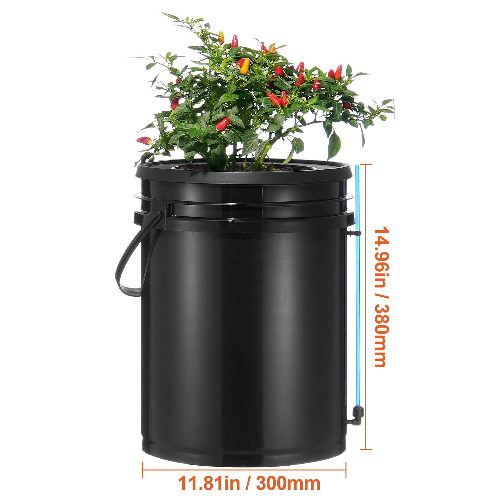 DWC Hydroponics Grow System Deep Water Culture with Top Drip 2 Buckets