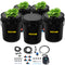 DWC Hydroponic System, 5 Gallon 5 Buckets, Deep Water Culture Growing Bucket, Hydroponics Grow Kit with Pump, Air Stone and Connected Reservoir, for Indoor/Outdoor Leafy Vegetables