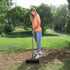 Rolling Lawn Aerator, 525mm Heavy-Duty Manual Rolling Aerator Lawn with Detachable Handle and 33 Iron Spikes, Rolling Lawn Aeration Tool for Garden Patio Yard Compacted Soils and Lawns, Black