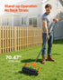 Rolling Lawn Aerator, 410mm Manual Push Aerator Roller with 42 Spikes & 60 in Long Handle, Fillable Drum for Added Weight, Heavy-Duty Lawn Soil Penetrator for Garden Yard Compacted Soils