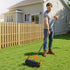 Rolling Lawn Aerator, 410mm Manual Push Aerator Roller with 42 Spikes & 60 in Long Handle, Fillable Drum for Added Weight, Heavy-Duty Lawn Soil Penetrator for Garden Yard Compacted Soils