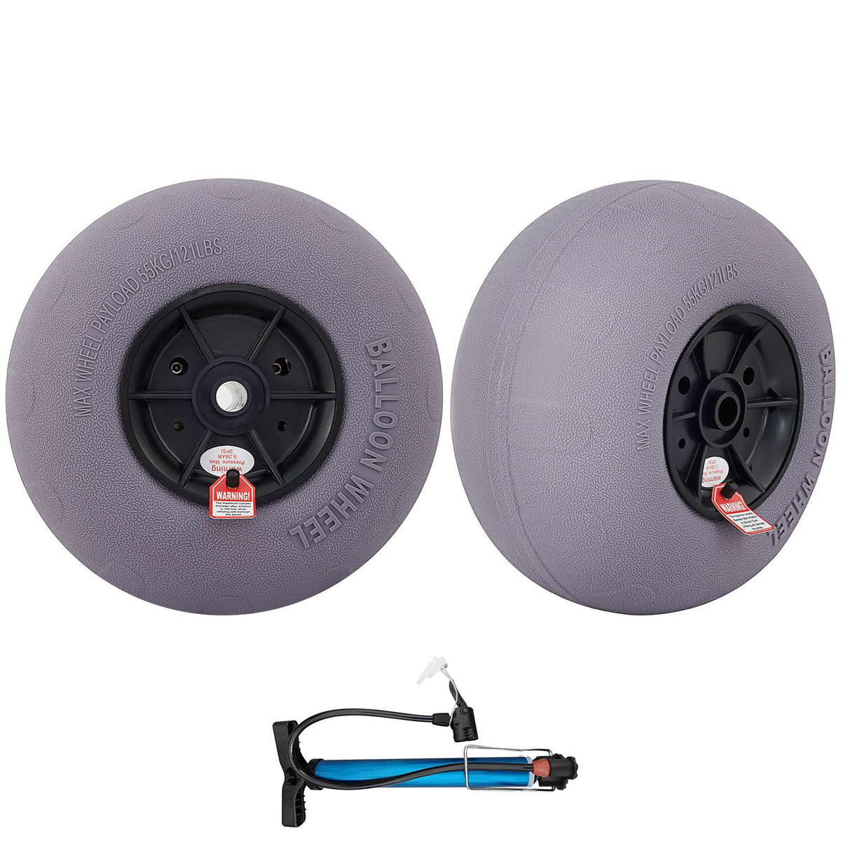 13-Inch Beach Balloon Wheels Replacement Tyres TPU 121lbs, Set of 2 Wheels