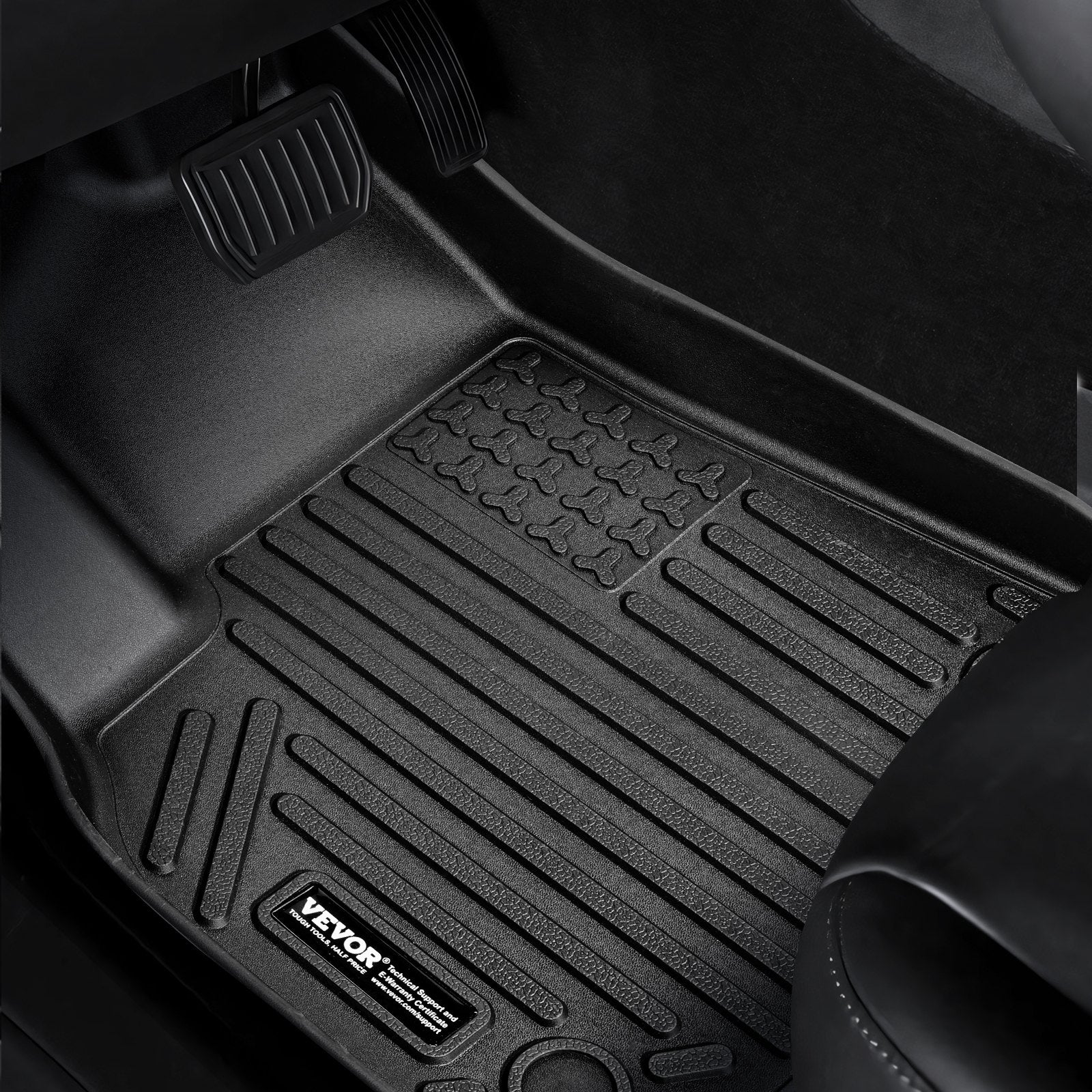 Automotive Floor Mats Fits for Tesla Model Y 2021-2024 3 pcs TPE Liners