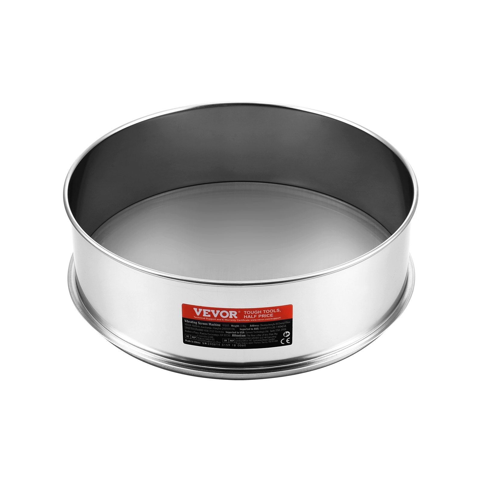 Flour Sieve Fine Mesh, 80 Mesh Flour Sifter, 304 Stainless Steel Fine Mesh Sifter Food-grade, Dia. 12.6