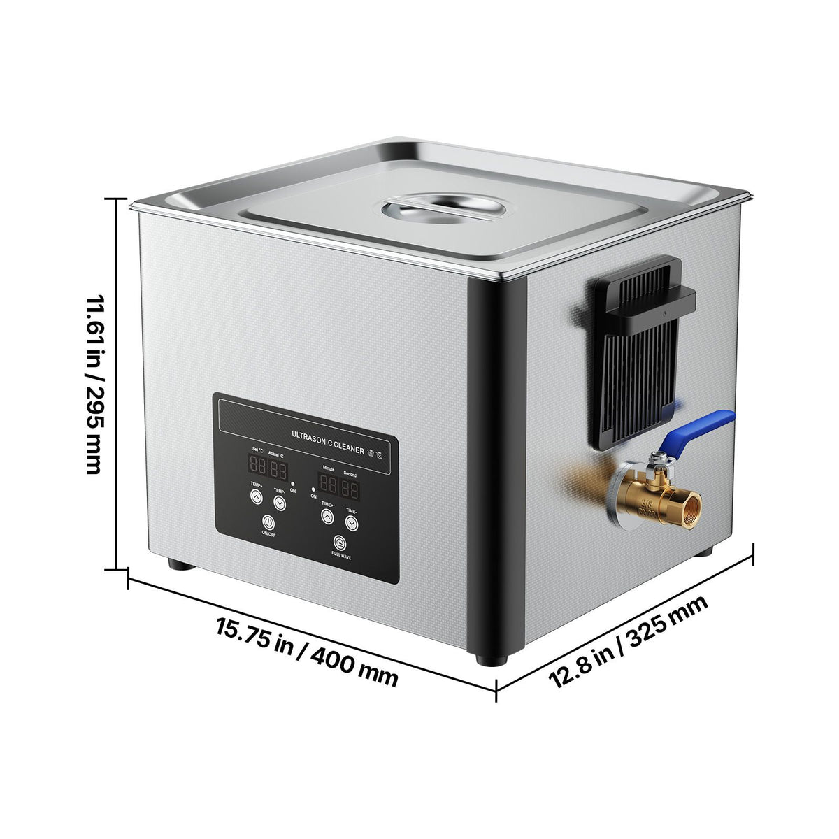 15L Ultrasonic Cleaner 240W 40kHz Stainless Steel Digital Cleaning Machine