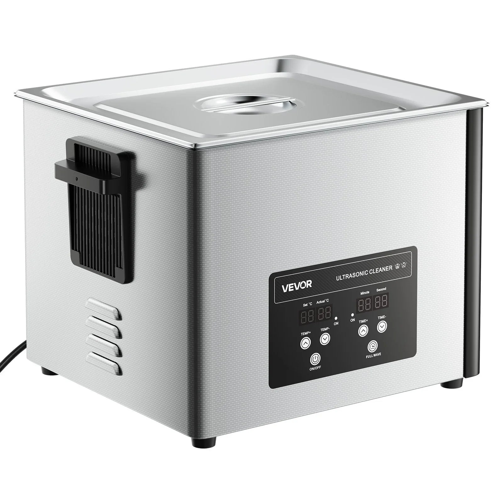 15L Ultrasonic Cleaner, Professional Ultrasonic Cleaner Machine with Cleaning Basket & Digital Display, 240W Stainless Steel 40kHz Industrial Cleaning Machine for Parts, Carburetors, Instruments
