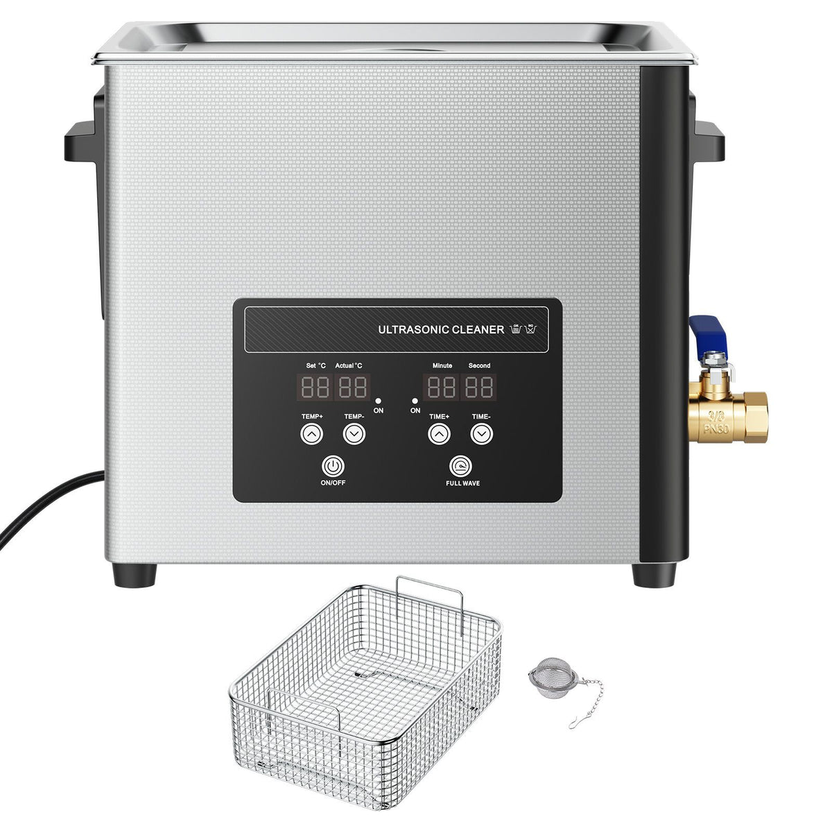 10L Ultrasonic Cleaner 180W 40kHz Digital Stainless Steel Cleaning Machine