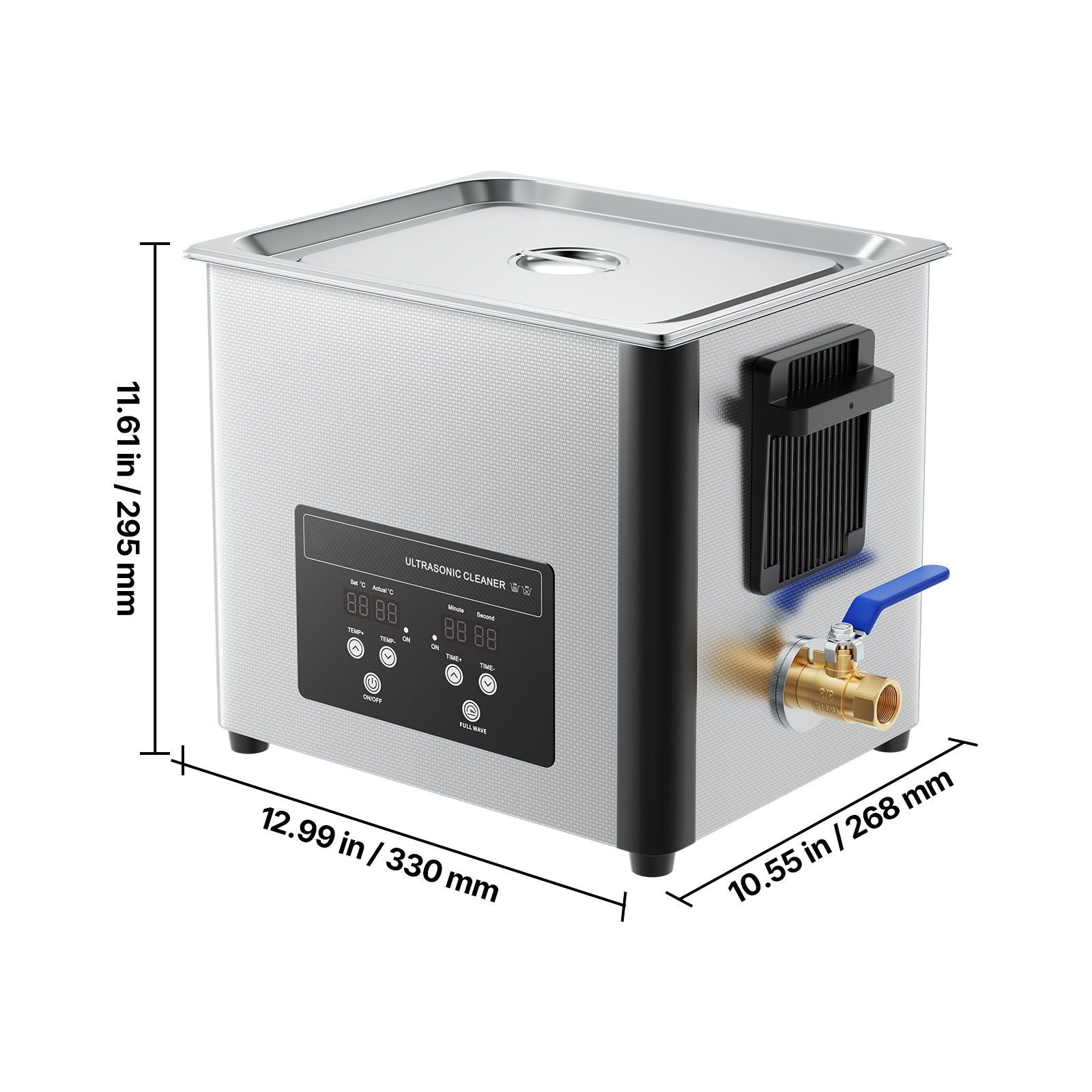 10L Ultrasonic Cleaner 180W 40kHz Digital Stainless Steel Cleaning Machine