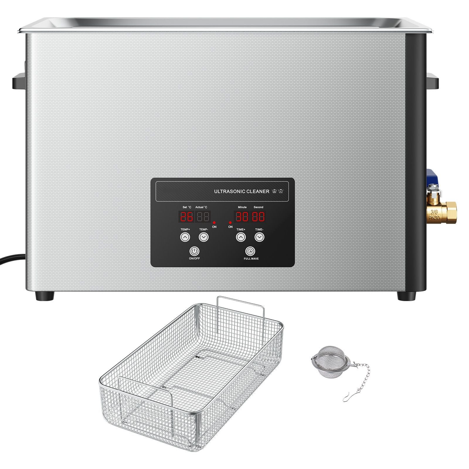 30L Ultrasonic Cleaner 480W 40kHz Stainless Steel Digital Cleaning Machine