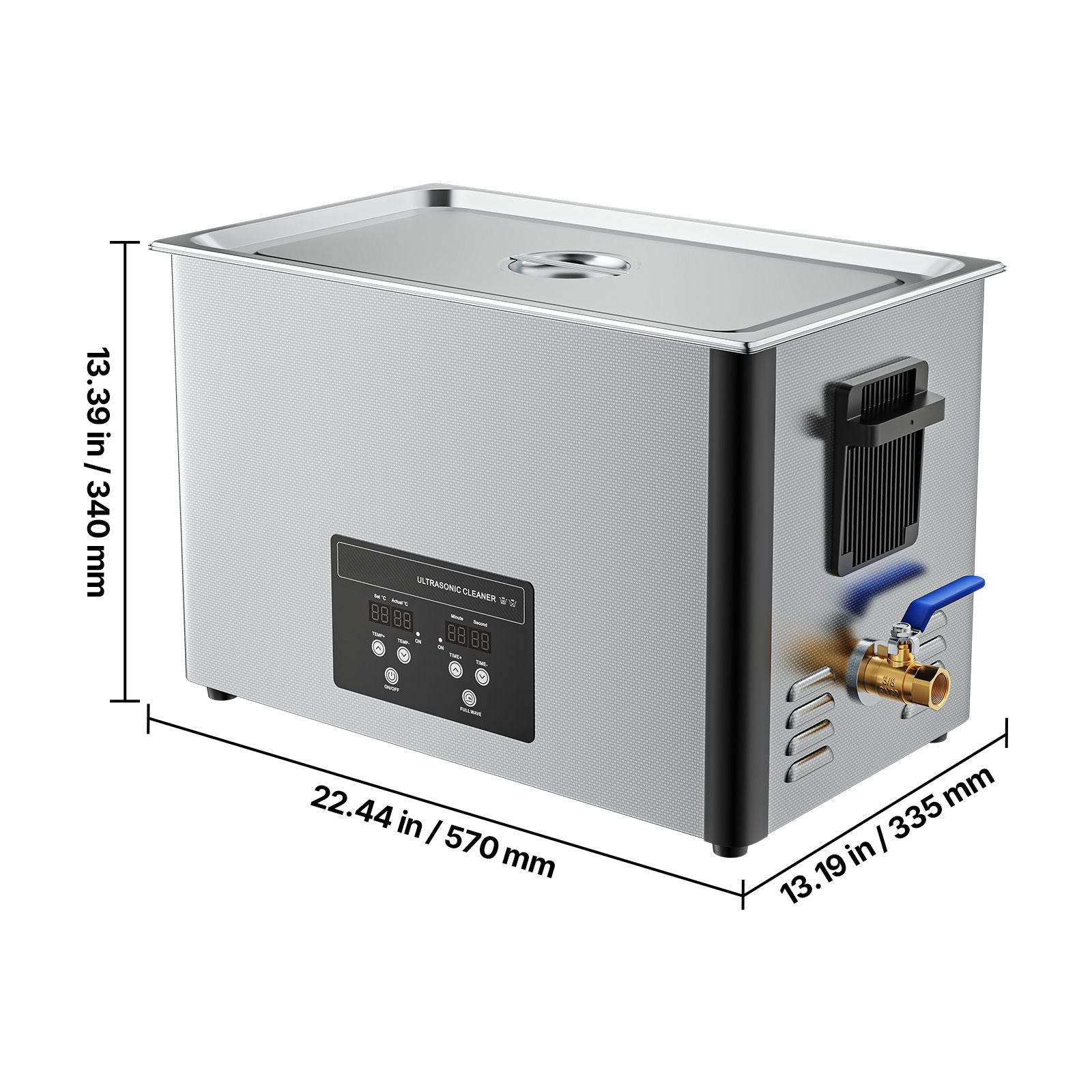 30L Ultrasonic Cleaner 480W 40kHz Stainless Steel Digital Cleaning Machine