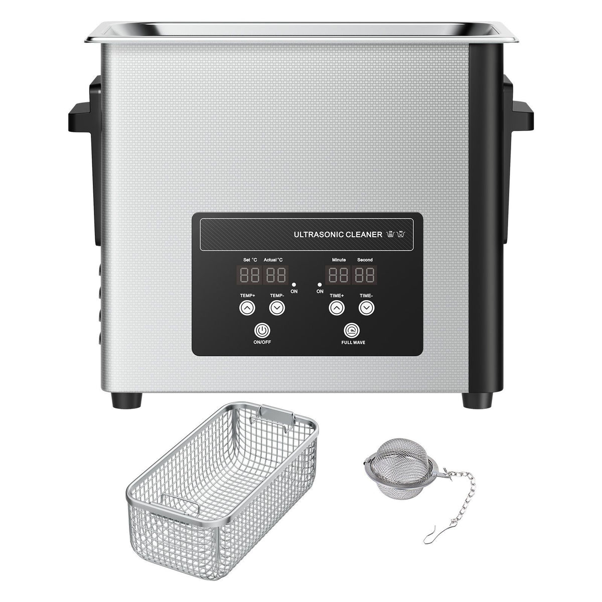 6L Ultrasonic Cleaner 40kHz Stainless Steel Digital Cleaning Machine 120W