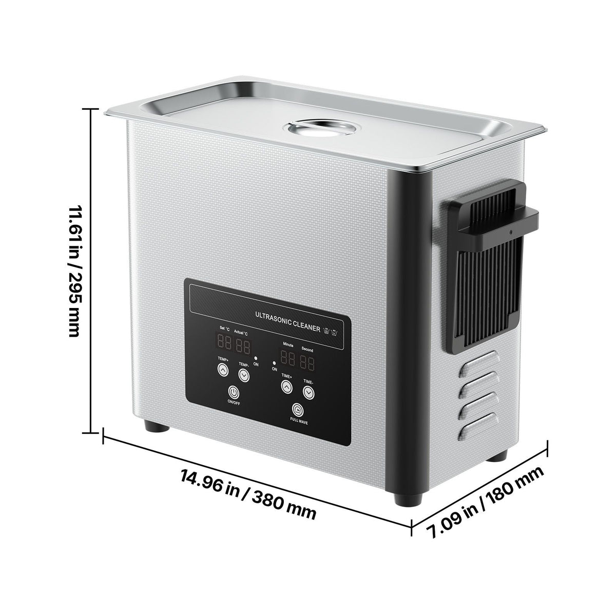 6L Ultrasonic Cleaner 40kHz Stainless Steel Digital Cleaning Machine 120W