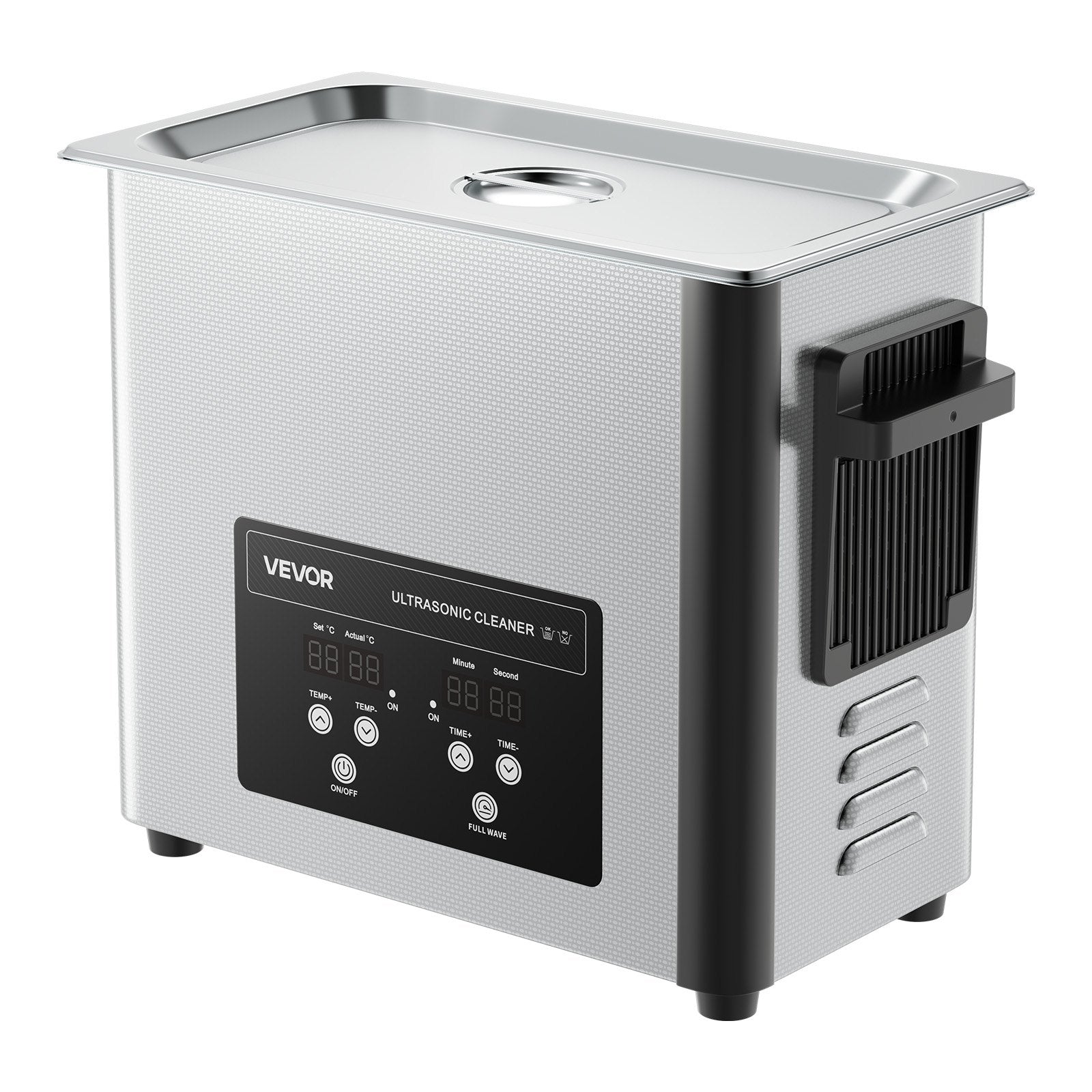 6L Ultrasonic Cleaner, Professional Ultrasonic Cleaner Machine with Cleaning Basket & Digital Display, 120W Stainless Steel 40kHz Cleaning Machine for Watches, Razors, Jewelry, Coins and More