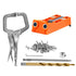 56-Piece Pocket Hole Jig Kit with C-Clamp Step Drill Bit Screws & Wrench
