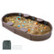 Sandbox with Cover, 72 x 41.5 x 9.1 in Oval Sand Box, HDPE Sand Pit with 4 Corner Seating and Bottom Liner, Kids Sandbox for Outdoor Backyard, Beach, Park, Gift for Boys Girls Ages 3-12, Brown