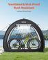 Bike Storage Tent, 1 to 2 Bikes, Outdoor Spacious Bike Storage Tent with Ventilated Window, Waterproof Fan-Shaped Bike Tent with High Strength Fiberglass & Dual Zippers, Fit for Bicycle