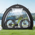 Bike Storage Tent, 1 to 2 Bikes, Outdoor Spacious Bike Storage Tent with Ventilated Window, Waterproof Fan-Shaped Bike Tent with High Strength Fiberglass & Dual Zippers, Fit for Bicycle