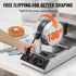 Commercial Waffle Maker, 1300W Round Waffle Baker Machine, Non-Stick Stainless Steel Belgian Waffle Iron, Temperature and Time Control, 180° Rotatable, for Restaurant Bakery Snack Bar Family