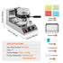 Commercial Waffle Maker, 1300W Round Waffle Baker Machine, Non-Stick Stainless Steel Belgian Waffle Iron, Temperature and Time Control, 180° Rotatable, for Restaurant Bakery Snack Bar Family