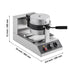 Commercial Waffle Maker, 1300W Round Waffle Baker Machine, Non-Stick Stainless Steel Belgian Waffle Iron, Temperature and Time Control, 180° Rotatable, for Restaurant Bakery Snack Bar Family