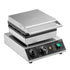 Commercial Waffle Maker, 4PCS Round Waffle Baker Machine,1750W Non-Stick Stainless Steel Belgian Waffle Iron with Temperature and Time Control, for Restaurant Bakery Snack Bar Family