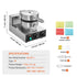 Commercial Waffle Maker 1230W Round Belgian Waffle Iron Non-Stick Stainless
