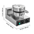 Commercial Waffle Maker 1230W Round Belgian Waffle Iron Non-Stick Stainless