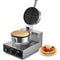 Commercial Waffle Maker, 1230W Round Waffle Baker Machine, Non-Stick Stainless Steel Belgian Waffle Iron with Temperature and Time Control, Handle, for Restaurant Bakery Snack Bar Family