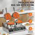 Commercial Dual Round Belgian Waffle Maker 2460W Non-Stick Stainless Steel