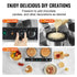 Commercial Dual Round Belgian Waffle Maker 2460W Non-Stick Stainless Steel