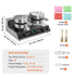 Commercial Dual Round Belgian Waffle Maker 2460W Non-Stick Stainless Steel