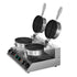 Commercial Dual Round Belgian Waffle Maker 2460W Non-Stick Stainless Steel