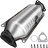 Catalytic Converter Compatible with 1998-2002 Honda Accord 2.3L, Direct-Fit High Flow Series Cat Converter, Stainless Steel Exhaust Converter Pipe with Flange Design & Gasket (OBD III Compliant)