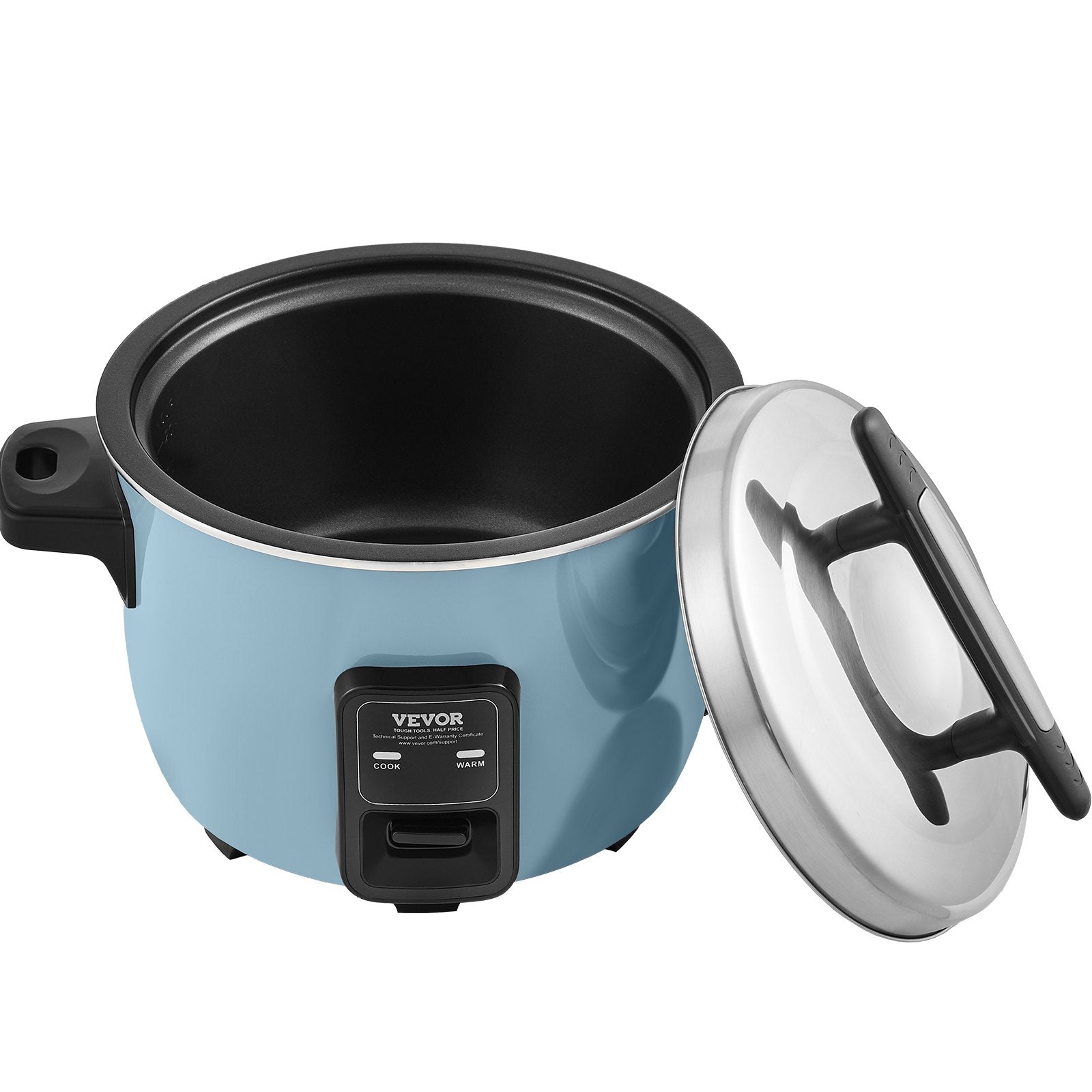 Commercial Rice Cooker, 40-Cup Rice Cooker, 8 Liter Large Rice Cooker and Warmer with Nonstick Inner Pot, Fast Cooking and 24-Hour Keep Warm, with Rice Cup and Paddle, for Restaurant